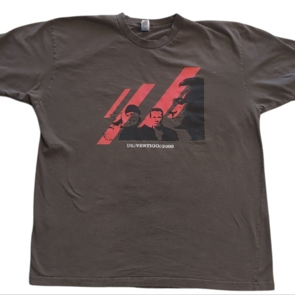 U2 Vintage Vertigo Tour 2005 Graphic Tee – American Apparel 2001 – XL
